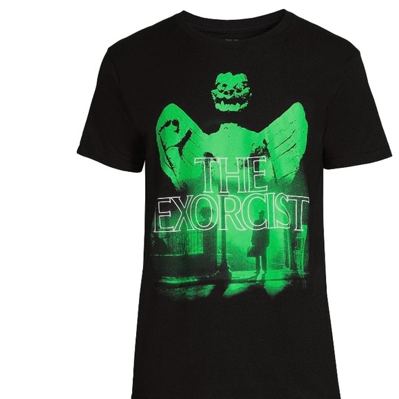 🚦The Exorcist Movie Black Cotton Graphic T-shirt Size S 34/36 - Picture 1 of 9